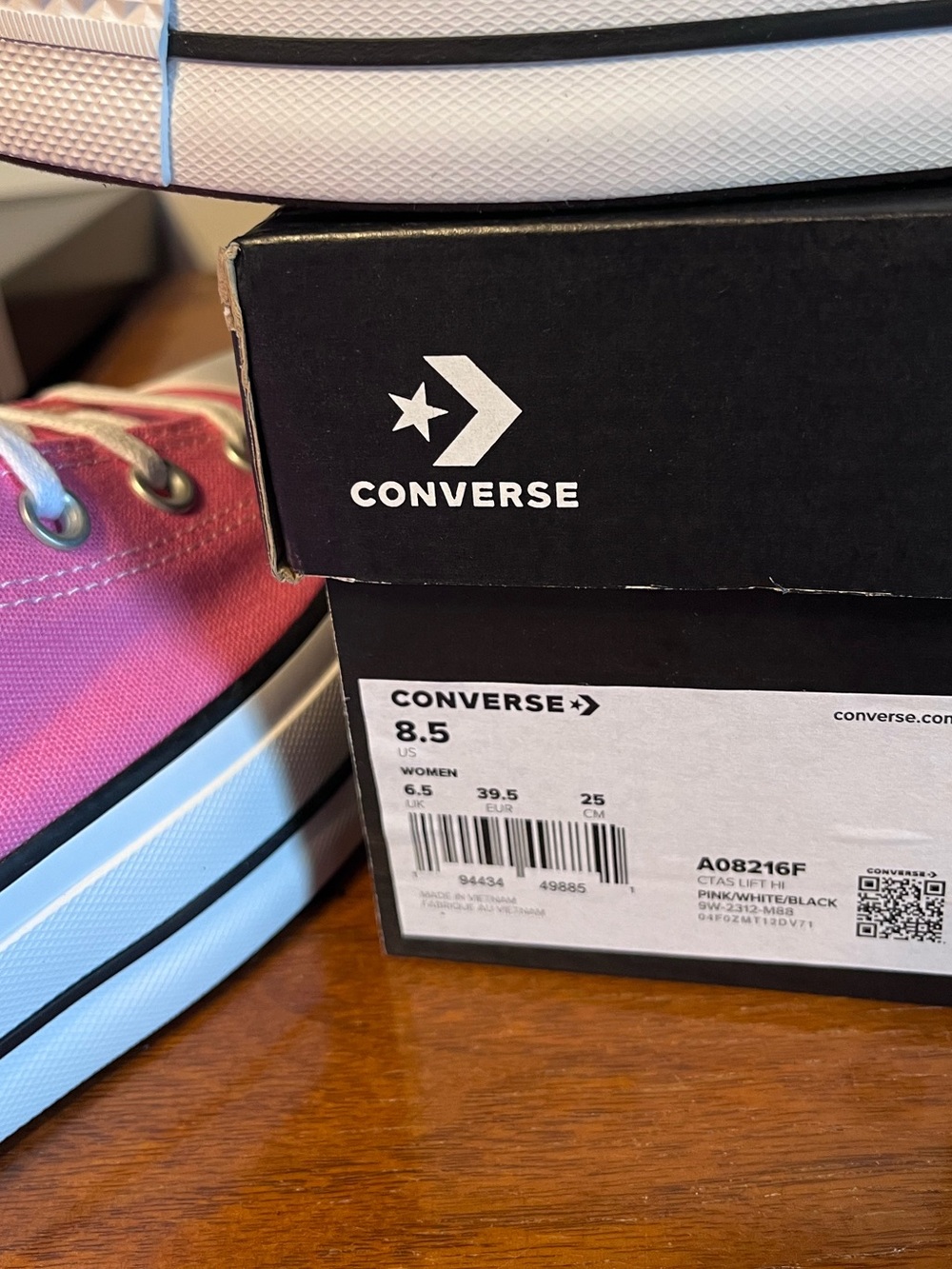 CONVERSE Women's Chuck Taylor All Star Pink Platform Sneakers - Picture 9 of 9
